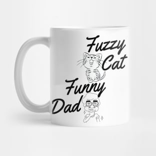 fuzzy cat funny dad Mug